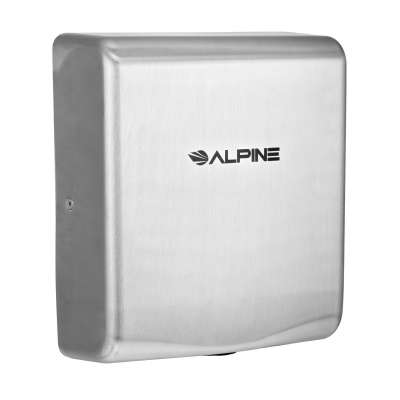 Alpine Industries Willow Commercial 220-Volt Stainless Steel Brushed High Speed Automatic Electric Hand Dryer