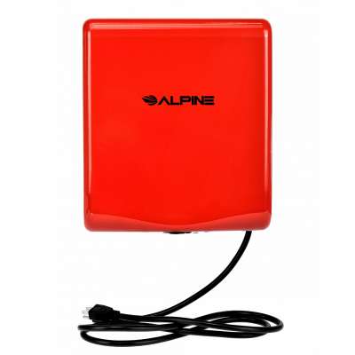 Alpine Industries Willow Commercial Red High Speed Automatic Electric Hand Dryer