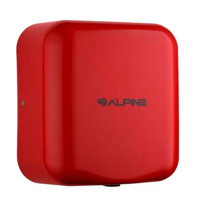 Alpine Industries Hemlock Red Stainless Steel Commercial Automatic High Speed Electric Hand Dryer