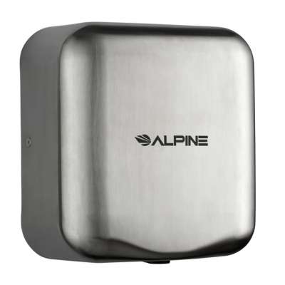 Alpine Industries Hemlock Commercial Brushed Stainless Steel Automatic High Speed Electric Hand Dryer