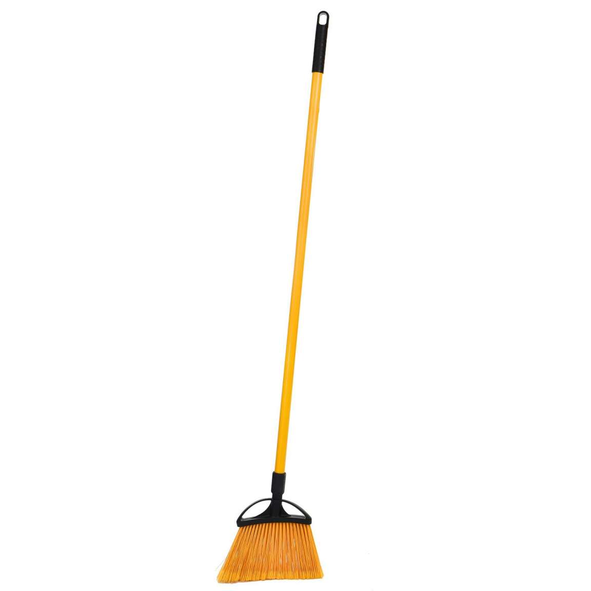 Alpine Industries 10 in. Yellow Indoor Outdoor Smooth Surface Fiberglass Angle Broom