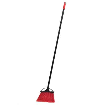 Alpine Industries 10 in. Red Indoor Outdoor Bristle Angle Broom